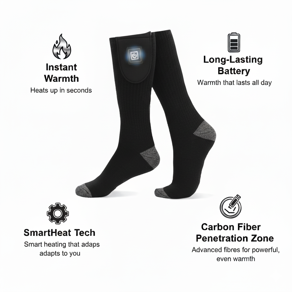 SnugStep-Rechargeable Heated Socks for Winter